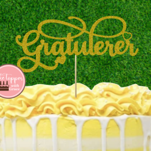 Gratulerer cake topper