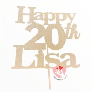 Birthday cake topper - choose name and age