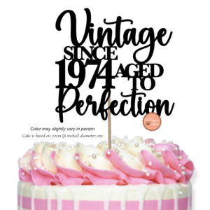 Vintage 1974 Cake Topper