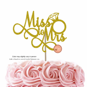 Miss to Mrs Cake Topper