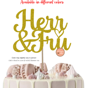 Herr & Fru Wedding Cake Toppers