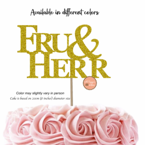 Fru & Herr Wedding Cake Topper