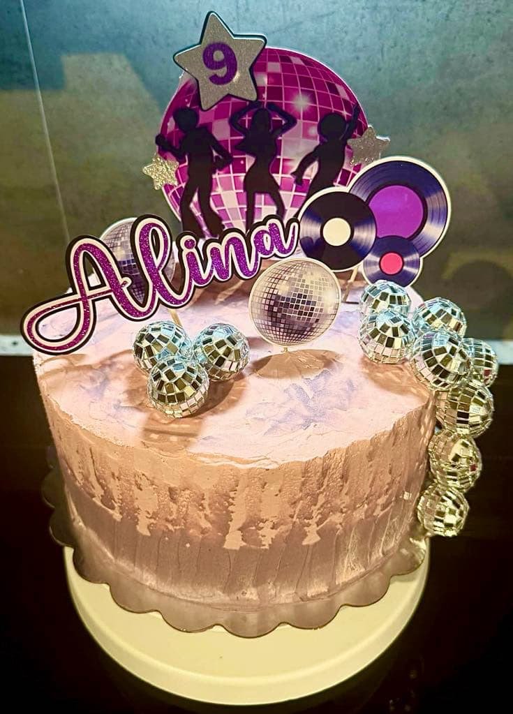 Disco Retro Theme Cake Topper - Image 2