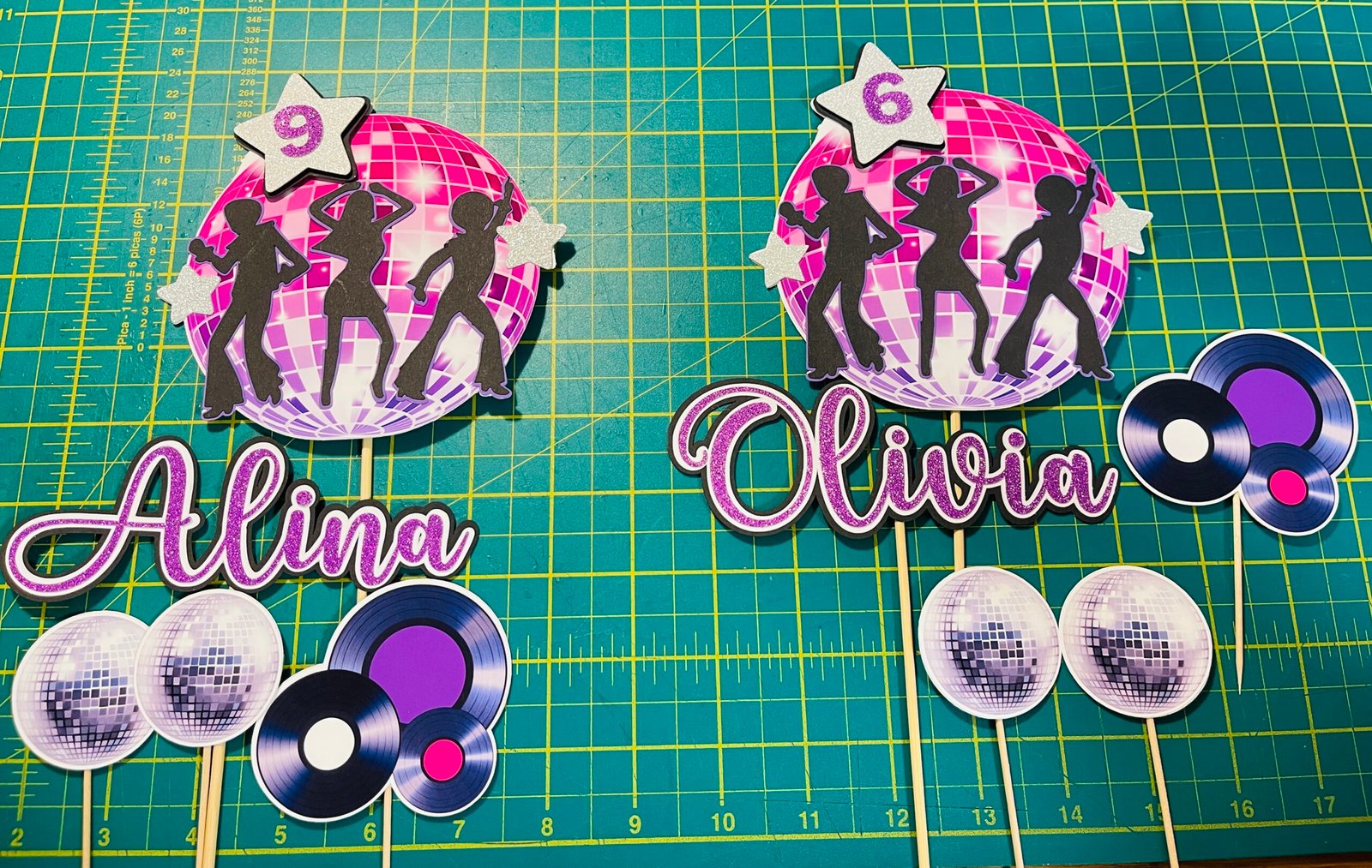 Disco Retro Theme Cake Topper - Image 3