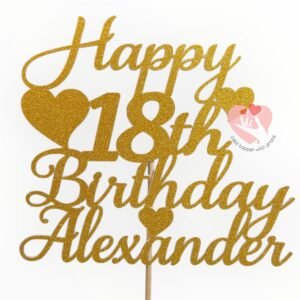 Birthday cake topper - choose name and age