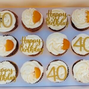 40th Birthday Cupcake Toppers