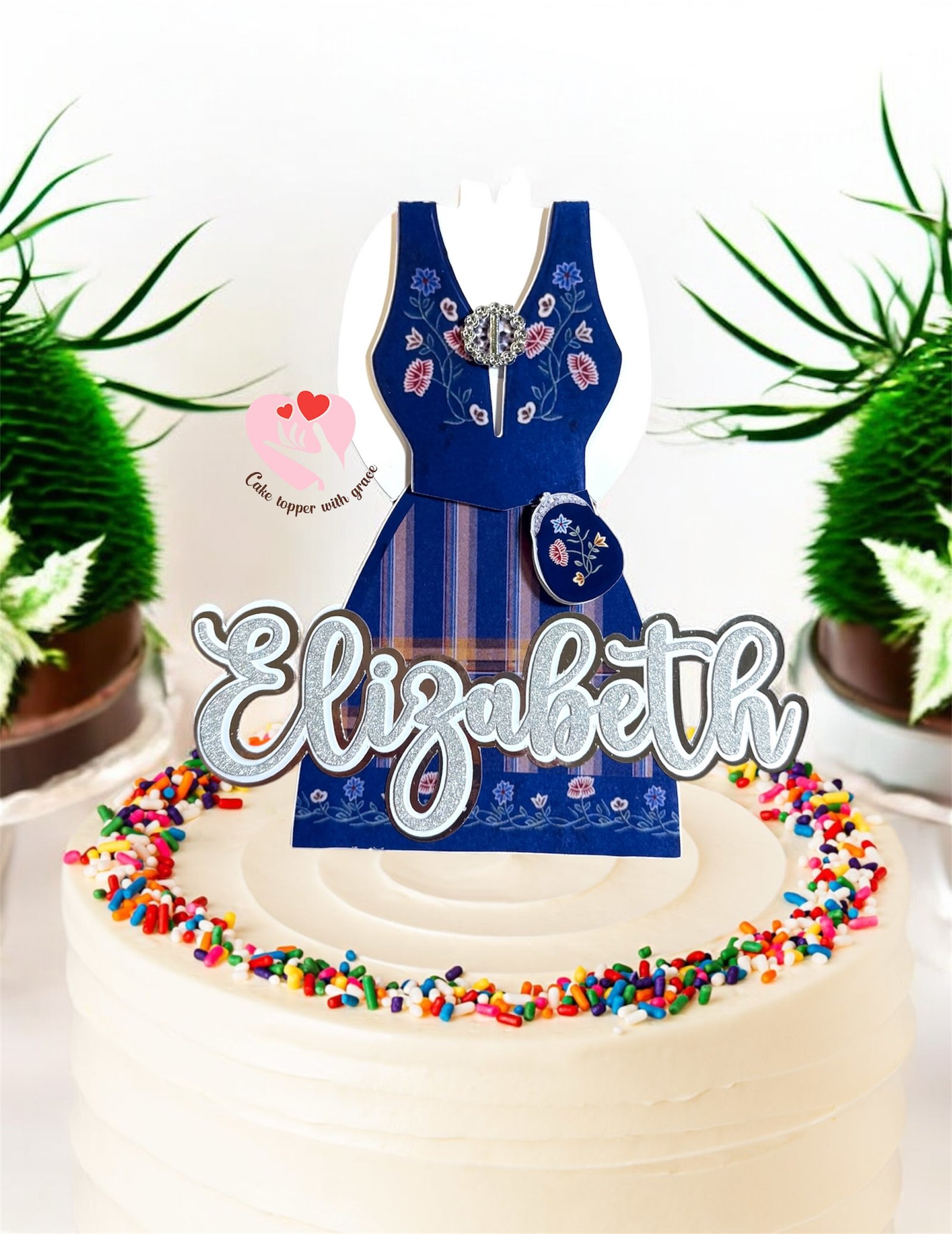 Norlandsbunad Dress Cake Topper for Confirmation