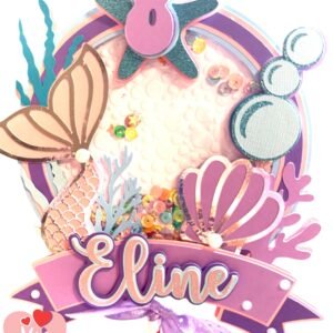 3D Shaker Mermaid Cake Topper