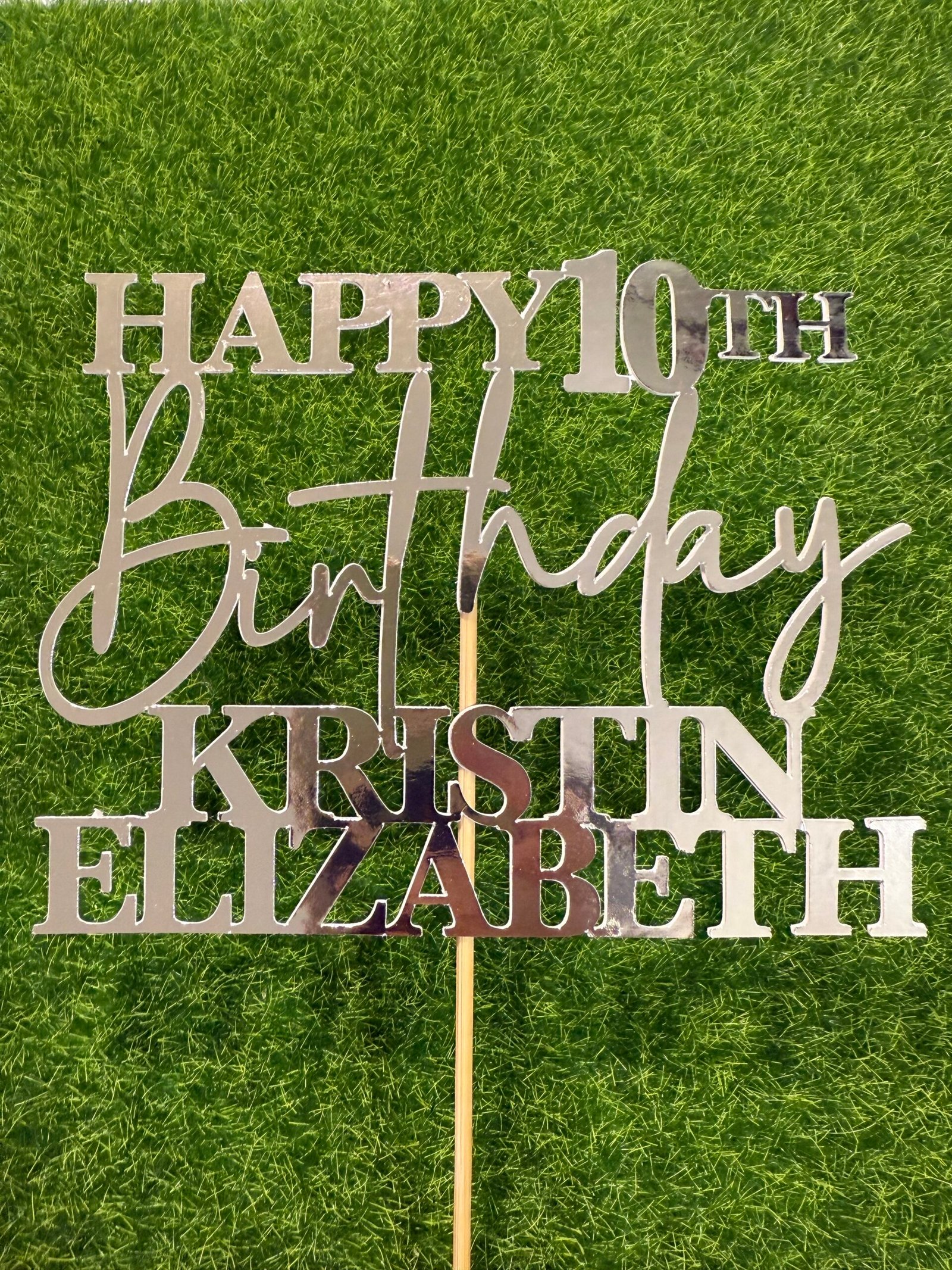 Personalized name birthday cake topper