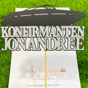 Confirmation cake topper with boat