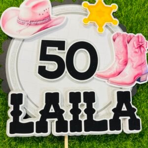 Cowboy Theme Cake Topper