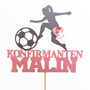 Football/soccer theme cake topper for confirmation