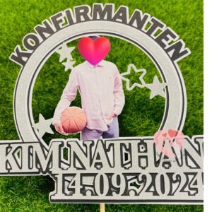 Confirmation cake topper with photo