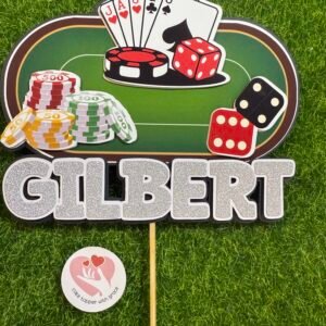 Poker Theme Cake Topper