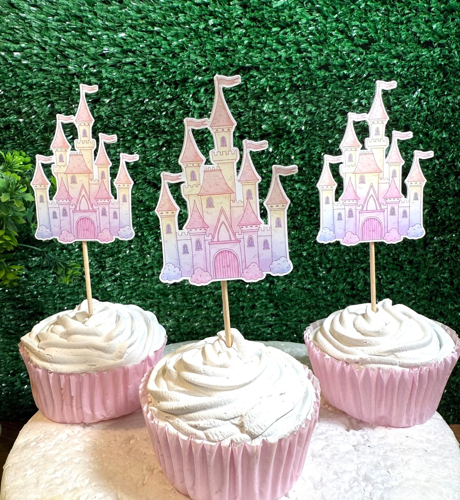 Whimsical Castle Cupcake Toppers 12pcs