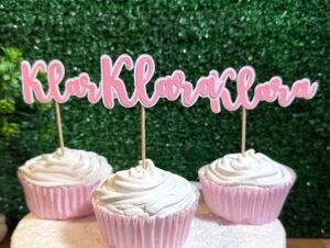 Personalized Name Cupcake Toppers (12pcs)
