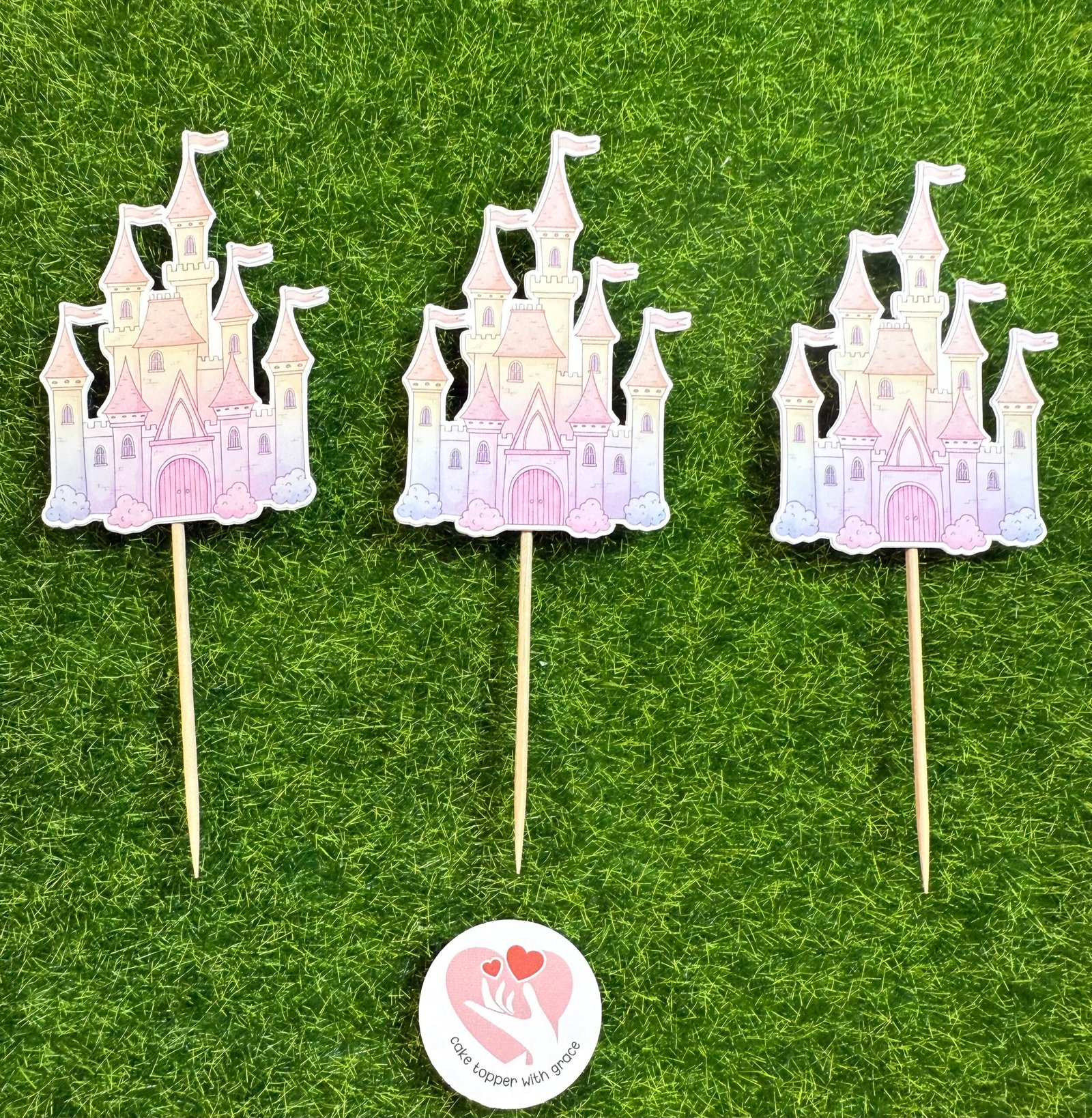 Whimsical Castle Cupcake Toppers 12pcs - Image 2
