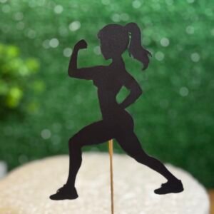 Woman showing biceps topper