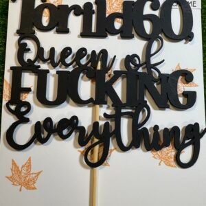 Birthday cake topper with name and age